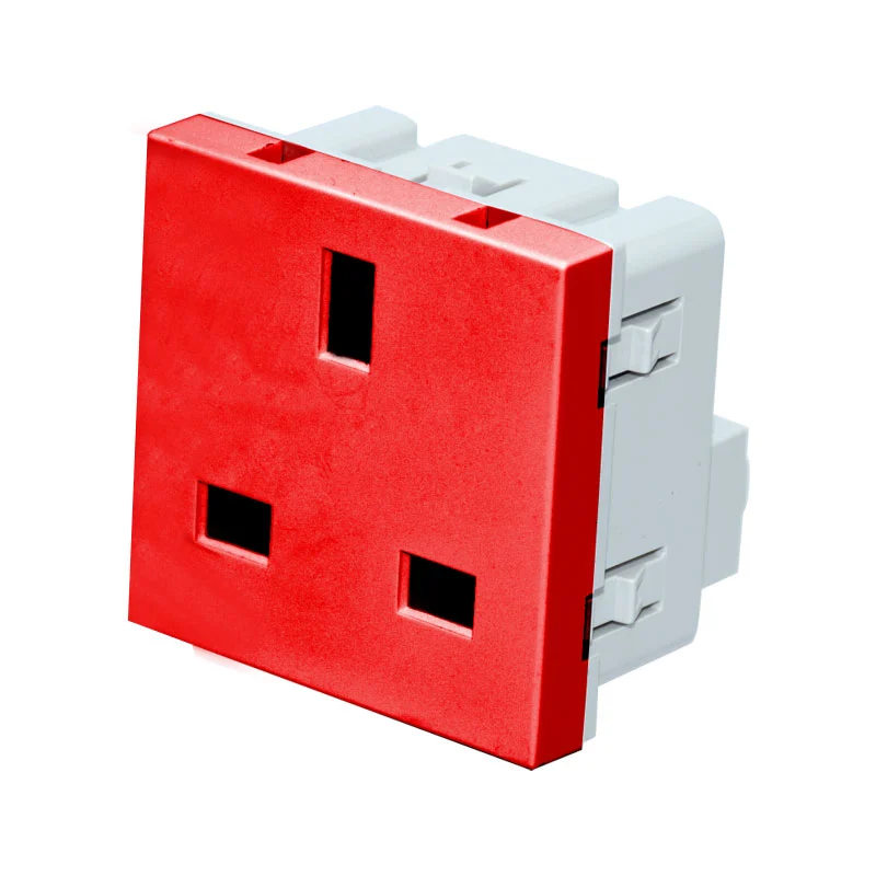 Британ стандарттык Red 3Pin Socket Function Module