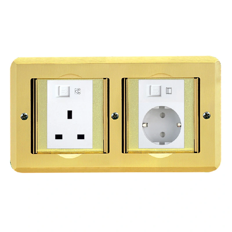 Open Cover Socket Brass Alloy Floor Socket 6 Module кубаттуулугу